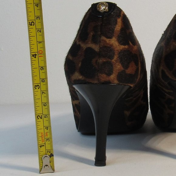 MICHAEL KORS Leopard Calf Hair Open Toe Pump - Picture 10 of 10
